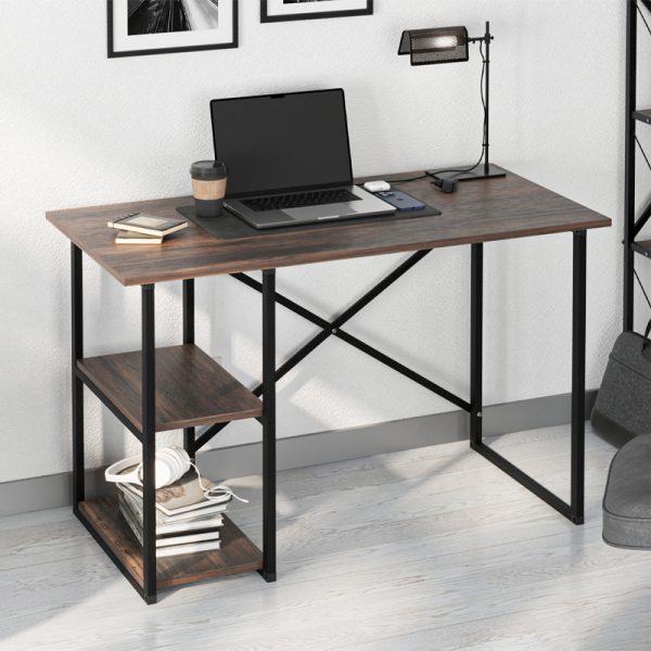 Γραφείο εργασίας Odeon  χρώμα rustic καρυδί 120x59,8x73,8εκ.