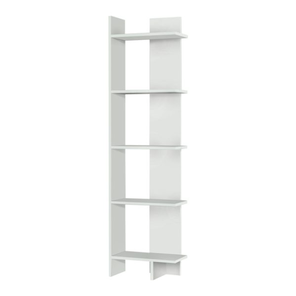 Βιβλιοθήκη Perla  χρώμα λευκό 48x22x170εκ. - Image 3