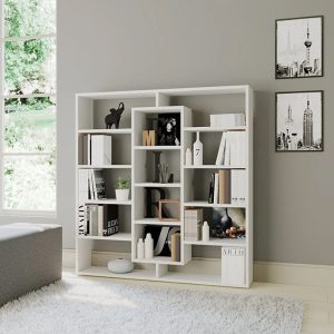 Βιβλιοθήκη Ample  χρώμα λευκό 125x22x135,7εκ.