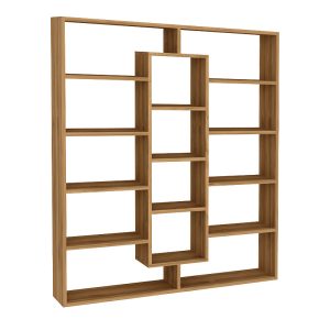Βιβλιοθήκη Ample  χρώμα καρυδί 125x22x135,7εκ.