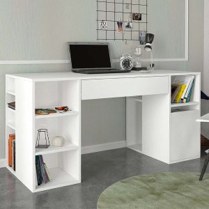 Γραφείο εργασίας Pontus  χρώμα λευκό 145x60x74,4εκ.