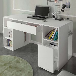 Γραφείο εργασίας Pontus  χρώμα λευκό 145x60x74,4εκ.