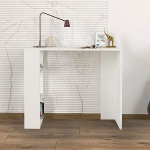 Γραφείο εργασίας Netenia  χρώμα λευκό 90x40x74εκ.