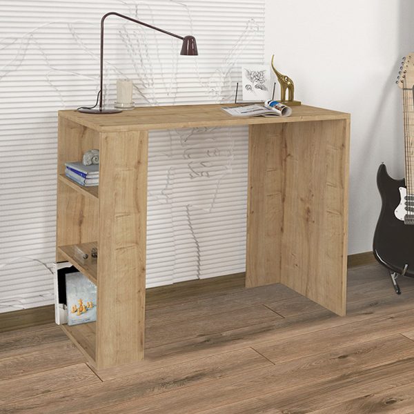 Γραφείο εργασίας Netenia  χρώμα sapphire oak 90x40x74εκ.