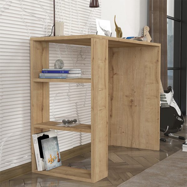 Γραφείο εργασίας Netenia  χρώμα sapphire oak 90x40x74εκ. - Image 3