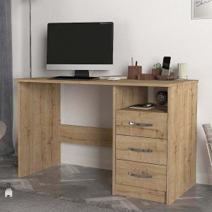 Γραφείο εργασίας Eldoris  χρώμα sapphire oak 120x60x75εκ.