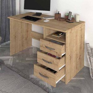 Γραφείο εργασίας Eldoris  χρώμα sapphire oak 120x60x75εκ.