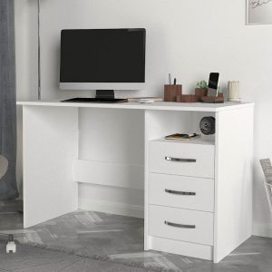 Γραφείο εργασίας Eldoris  χρώμα λευκό 120x60x75εκ.