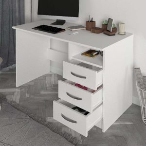 Γραφείο εργασίας Eldoris  χρώμα λευκό 120x60x75εκ.