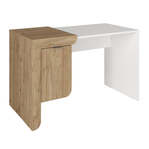 Γραφείο εργασίας Dario  χρώμα sepet oak - λευκό 120x60x73,2εκ. - Image 5