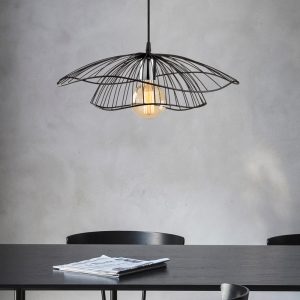 Φωτιστικό οροφής Yildo  E27 μεταλλικό μονόφωτο χρώμα μαύρο Φ50×111εκ.