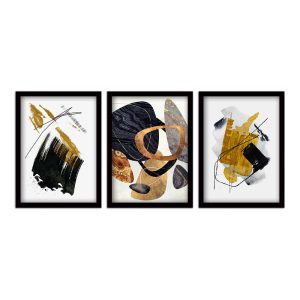 Πίνακας “Abstract Shapes”  3 τμχ. σε πλαίσιο 35x45x2εκ.
