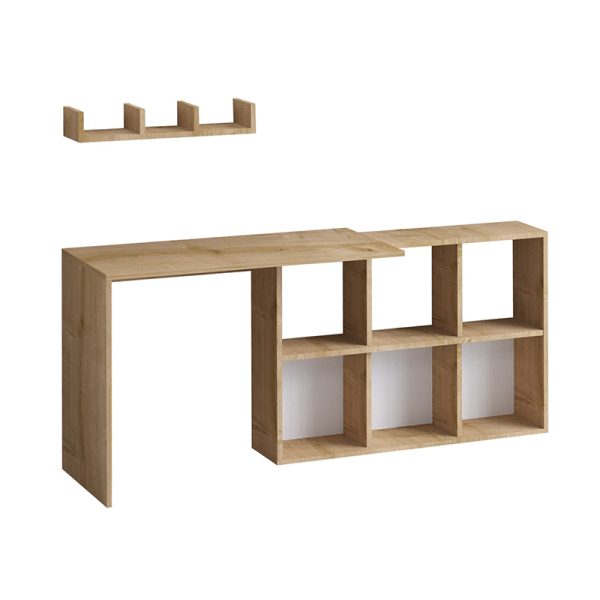 Γραφείο εργασίας Blake  χρώμα φυσικό οξιάς 145x45x74εκ. - Image 3