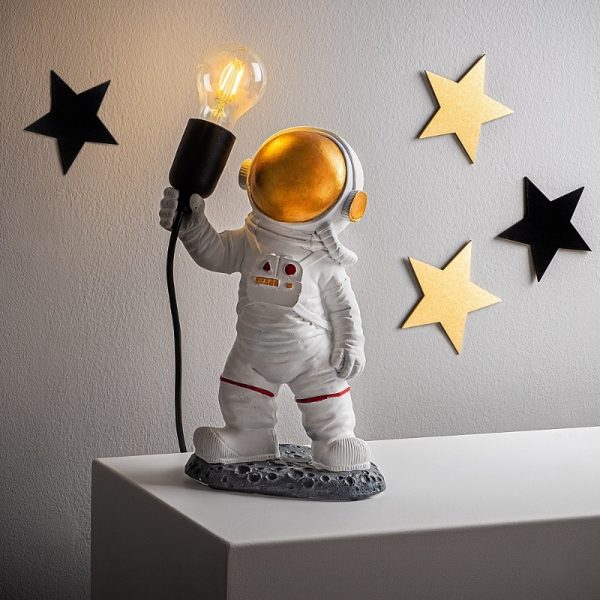 Φωτιστικό επιτραπέζιο Astronaut  E27 πολυεστερικό χρώμα λευκό 20x15x32εκ. - Image 2