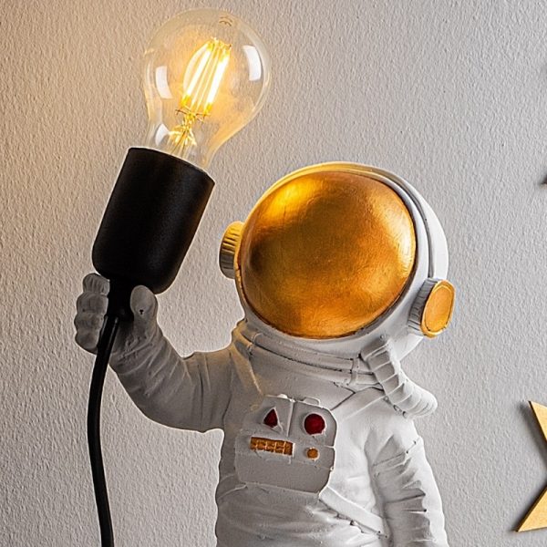 Φωτιστικό επιτραπέζιο Astronaut  E27 πολυεστερικό χρώμα λευκό 20x15x32εκ. - Image 3