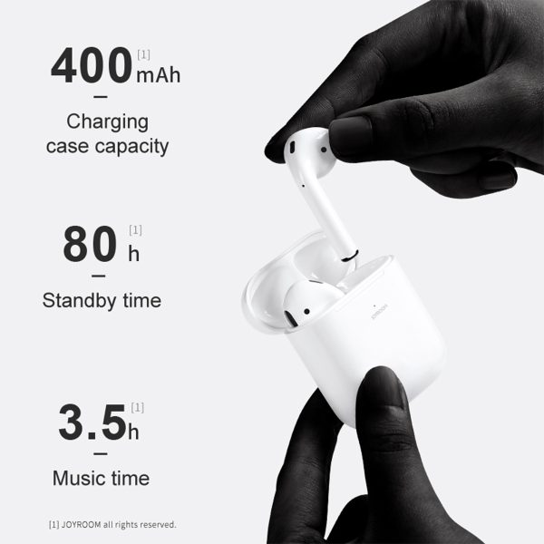 87051 JOYROOM Originals JR-T03S TWS Earphones με Θήκη Φόρτισης True Wireless Bluetooth V5.0 Binaural Συμβατό με iOS & Android Μαύρο - Image 3