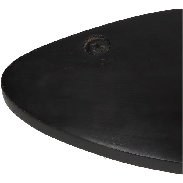 Επιφάνεια Κοπής  Ψάρι Μαύρο Ξύλο 39.5x15.6x1.5cm - Image 3