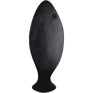 Επιφάνεια Κοπής  Ψάρι Μαύρο Ξύλο 39.5×15.6×1.5cm