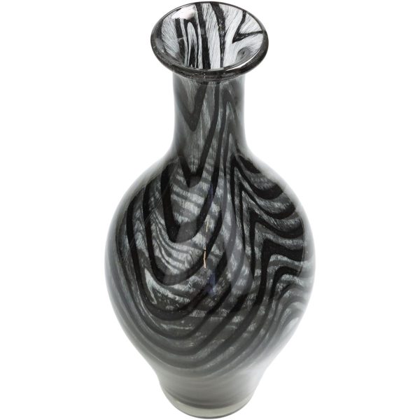 Βάζο  Μαύρο Γυαλί 14x14x32.5cm - Image 3