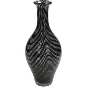 Βάζο  Μαύρο Γυαλί 14x14x32.5cm