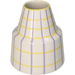 Βάζο  Με Ρίγες Πολύχρωμο Δολομίτης 17.2×17.2×20.7cm