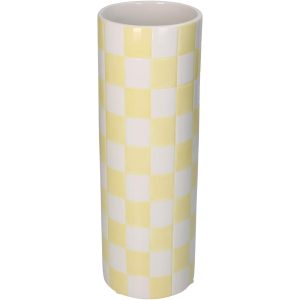 Βάζο  Σκακιέρα Κίτρινο Δολομίτης 10.7×10.7×30.7cm
