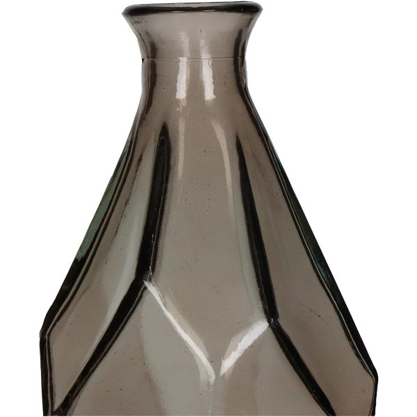Βάζο  Καφέ Ανακυκλωμένο Γυαλί 13x13x31cm - Image 4