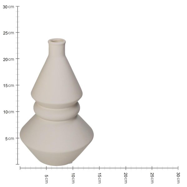 Βάζο  Μπεζ Δολομίτης 14.3x14.3x23.8cm - Image 2