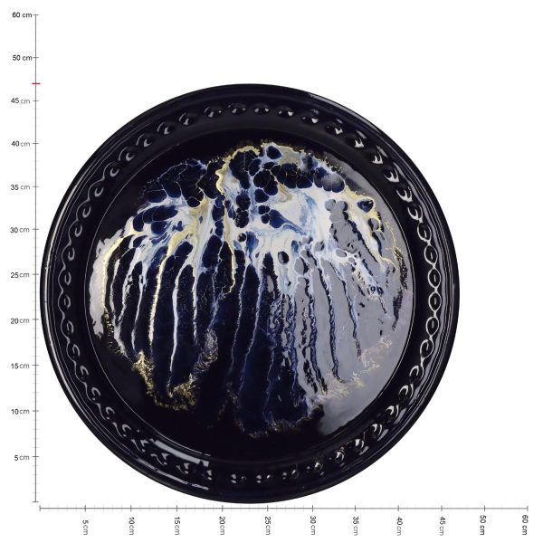 Δίσκος  Μπλε Μέταλλο 47x47x2.5cm - Image 4