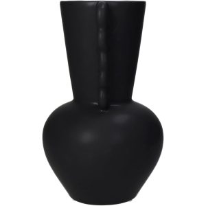 Βάζο  Μαύρο Κεραμικό 13.7×13.7x22cm