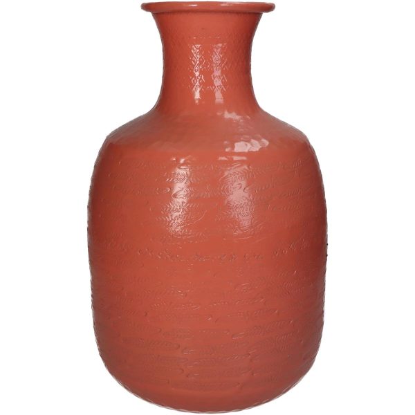 Βάζο  Ροζ Αλουμίνιο 21x21x34cm - Image 2