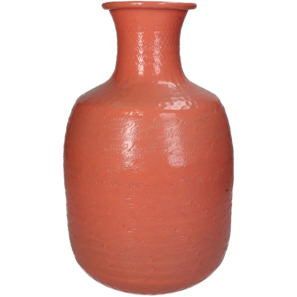 Βάζο  Ροζ Αλουμίνιο 21x21x34cm - Image 5