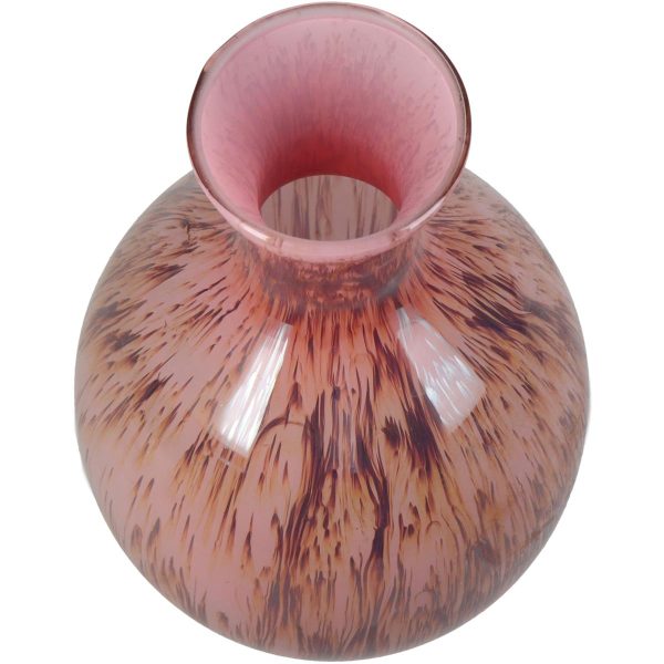 Βάζο  Ροζ Γυαλί 16x16x25cm - Image 3