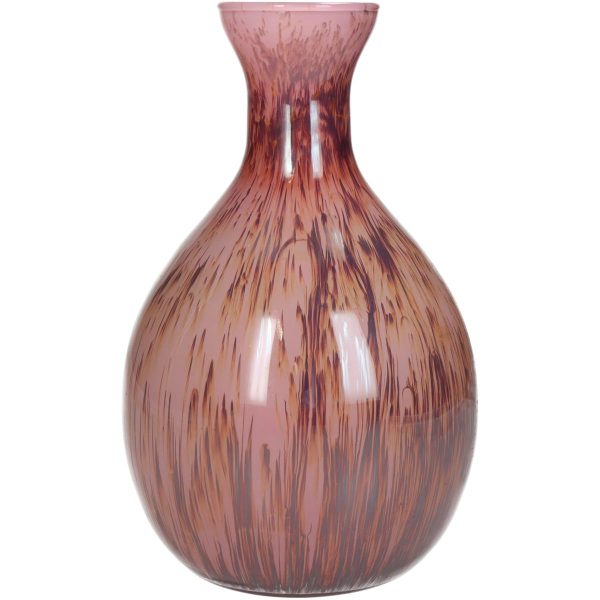 Βάζο  Ροζ Γυαλί 16x16x25cm - Image 5
