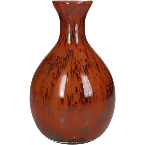 Βάζο  Κόκκινο Γυαλί 16x16x25cm - Image 5