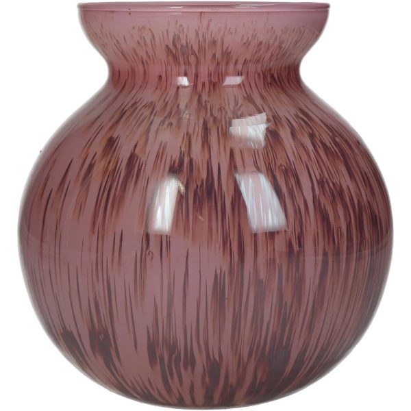 Βάζο  Ροζ Γυαλί 15x15x16cm - Image 5