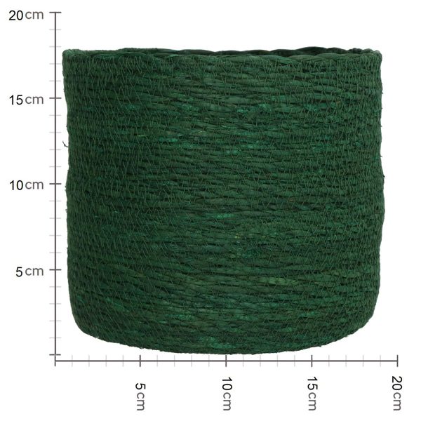 Καλάθι  Πράσινο Seagrass 20x20x18cm Σετ 3Τμχ - Image 4