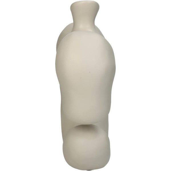 Βάζο  Ακανόνιστο Ιβουάρ Polyresin 22.5x8x23.5cm - Image 3