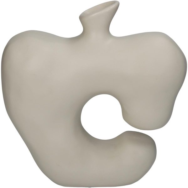 Βάζο  Ακανόνιστο Ιβουάρ Polyresin 22.5x8x23.5cm - Image 4
