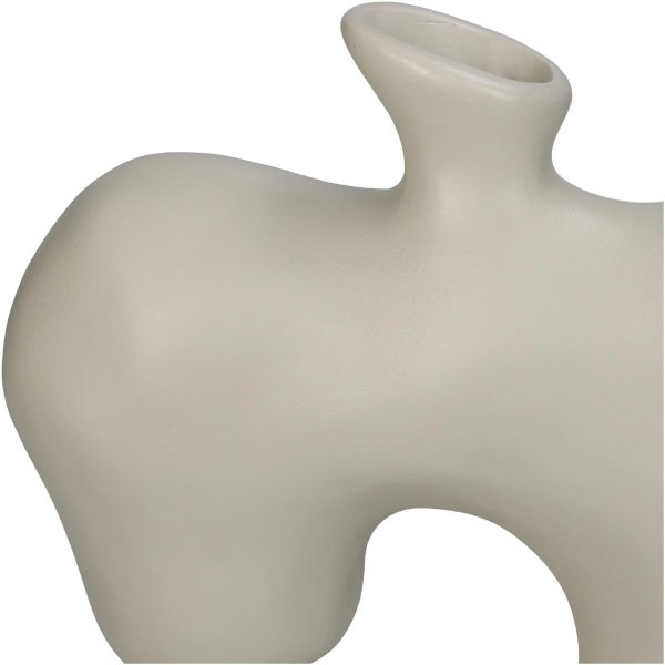 Βάζο  Ακανόνιστο Ιβουάρ Polyresin 22.5x8x23.5cm - Image 5