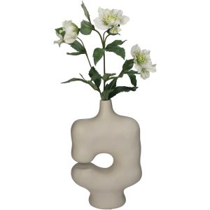 Βάζο  Ακανόνιστο Ιβουάρ Polyresin 19×8.8×29.5cm