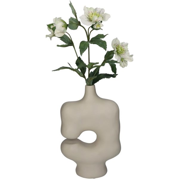 Βάζο  Ακανόνιστο Ιβουάρ Polyresin 19x8.8x29.5cm - Image 2