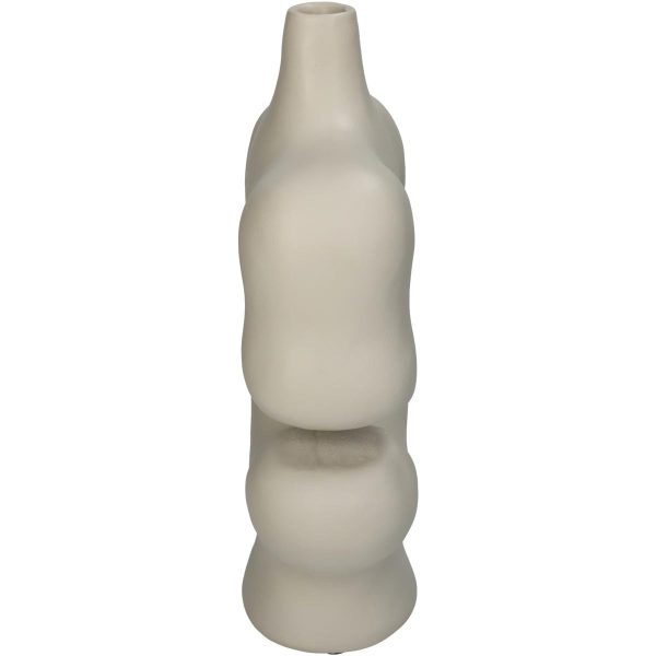 Βάζο  Ακανόνιστο Ιβουάρ Polyresin 19x8.8x29.5cm - Image 3