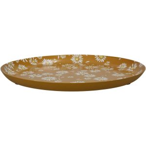 Δίσκος  Λουλούδια Πολύχρωμο Μέταλλο 25.5×25.5×1.5cm