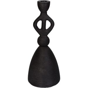 Κηροπήγιο  Μαύρο Αλουμίνιο 11.5×11.5x27cm