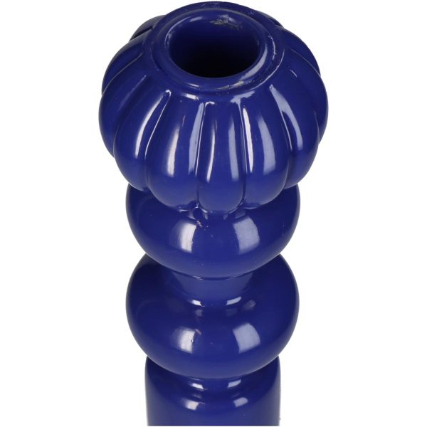 Κηροπήγιο  Μπλε Polyresin 10x10x35cm - Image 3