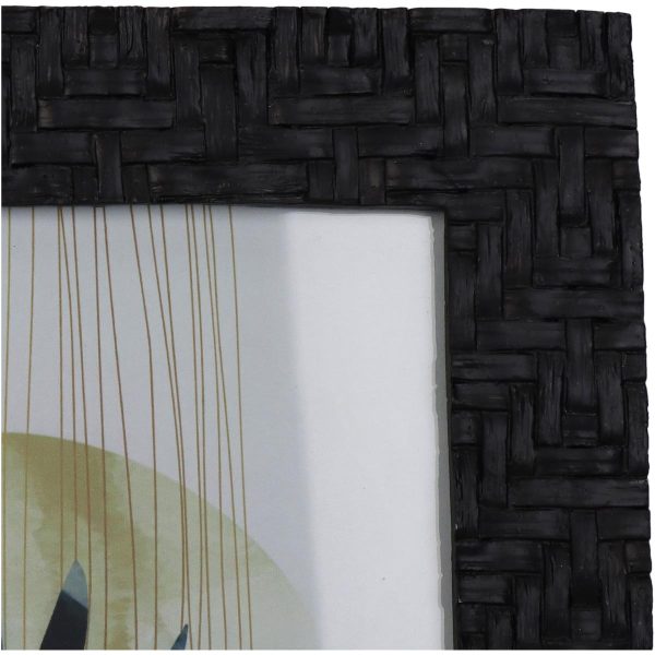 Κορνίζα  Πλεκτή Μαύρο Polyresin 13x18cm - Image 4