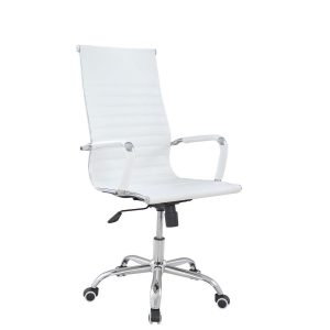 Καρέκλα Γραφείου  ΔΙΩΝΗ Λευκό PU 55x60x104-111cm