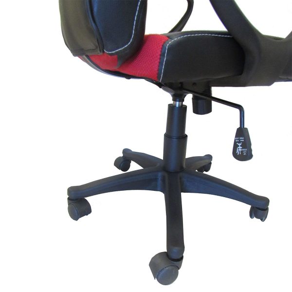 Καρέκλα Γραφείου  Gaming ΔΩPOΘEA Μαύρο/Κόκκινο 58x60x90-100cm - Image 5