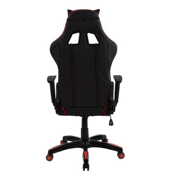 Πολυθρόνα Γραφείου  Gaming ΚΥΛΛΗΝΗ Κόκκινο/Μαύρο PVC 66x67x127-135cm - Image 5